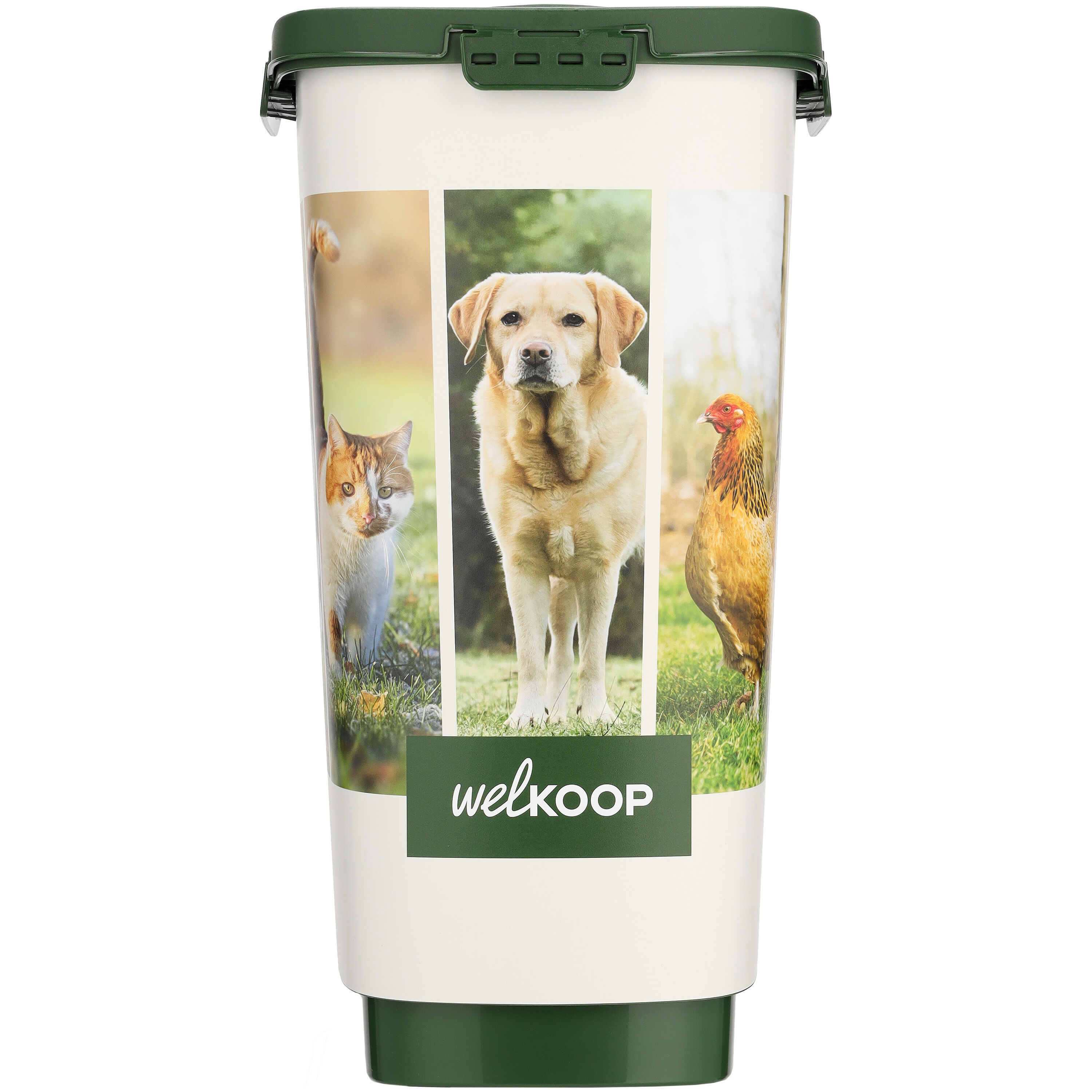 Welkoop - Voerton - 25.00 l - 46.30 cm - Wit Groen - 33.00 cm - 25.00 cm