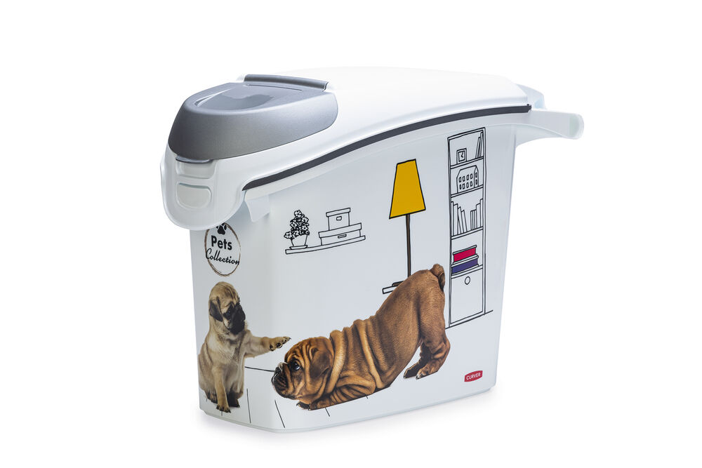 Curver Hond - Voercontainer - 15.00 l - 36.00 cm - Wit Grijs - 51.00 cm - 23.00 cm