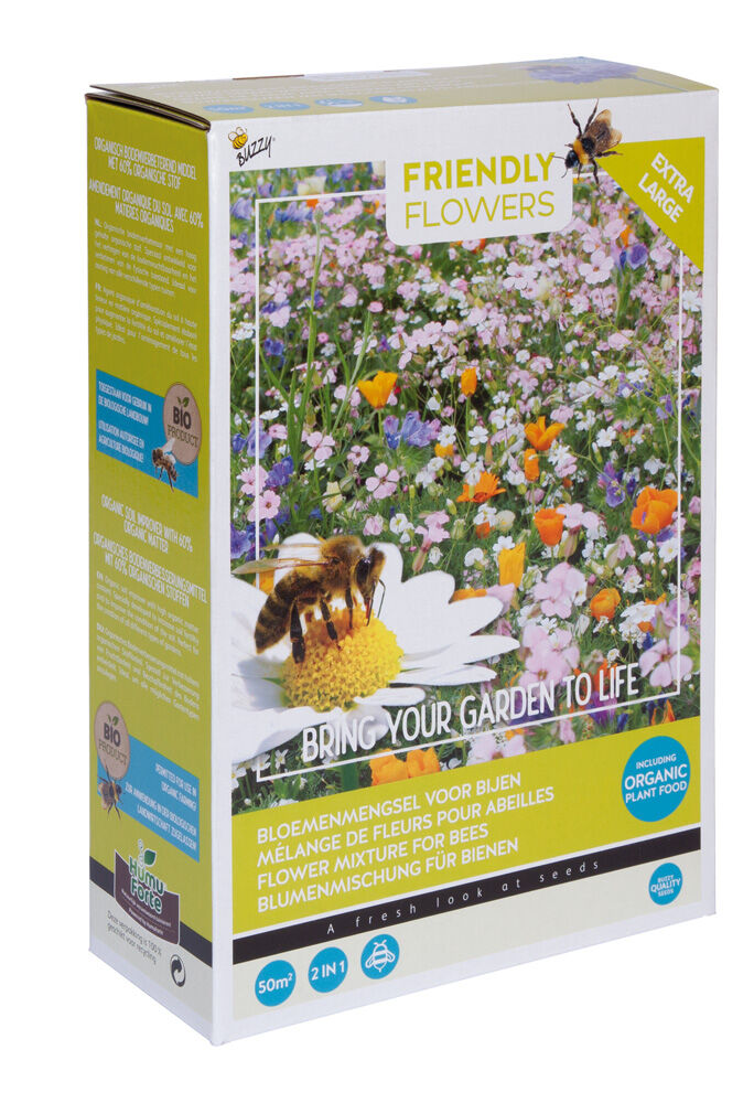 Buzzy Bloemmengsel bijen 50m2 - Bloemzaden Buzzy Bloemmengsel bijen 50m2 - Bloemzaden