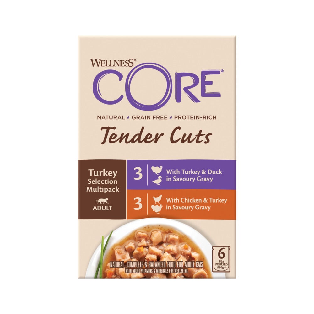 Wellness Core Tender Cuts - Kattenvoer - 6x85 gram