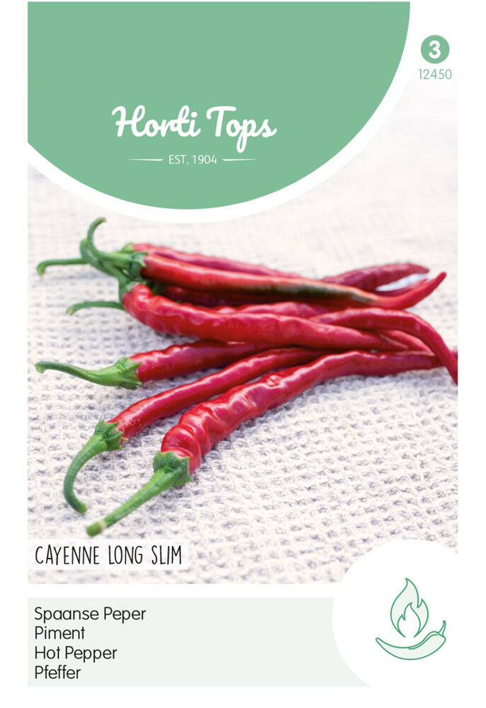 Hortitops Peper Capsicum annuum Cayenna, Spaanse Lange Rode - Groentezaden Hortitops Peper Capsicum annuum Cayenna, Spaanse Lange Rode - Groentezaden