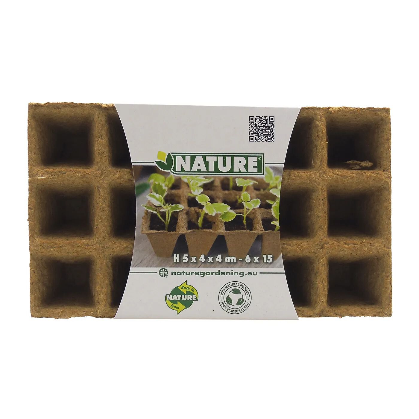 Nature - Turfpotjes - 6x15 Stuks - 12.50 cm - 20.50 cm - 12.50 cm