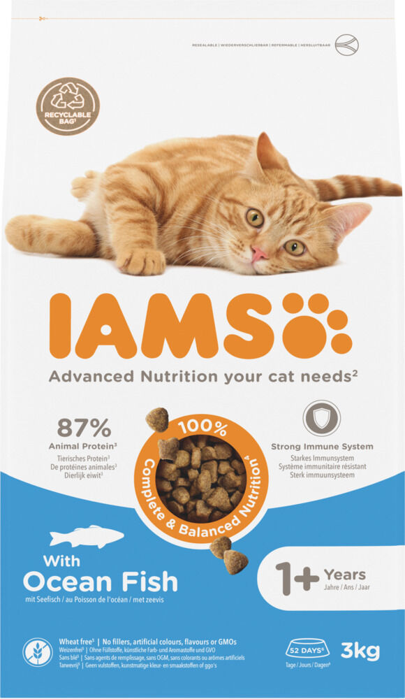 Iams Adult - Kattenvoer - 3 - vis, kip