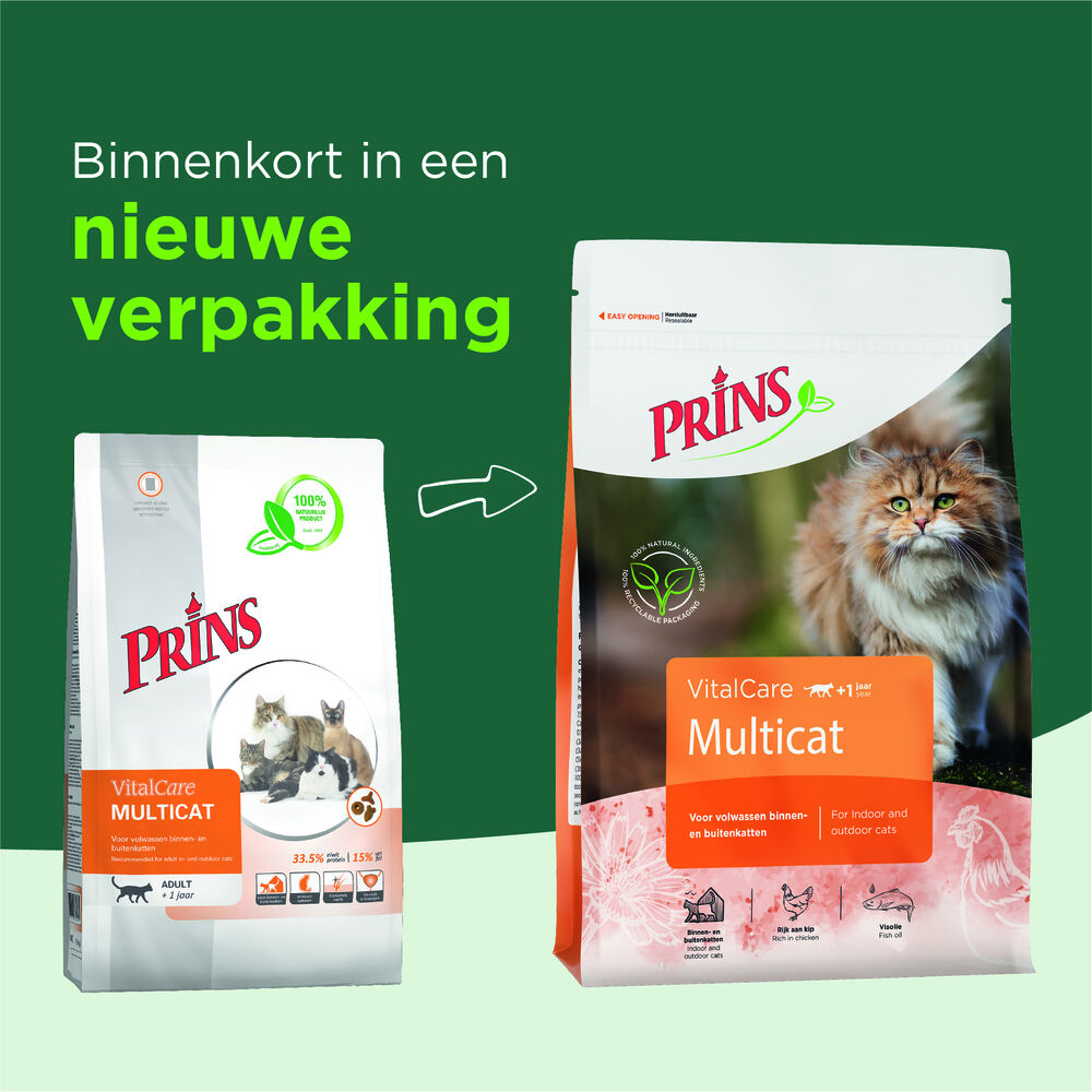 Prins VitalCare Multicat - Kattenvoer - 10.00 - gevogelte