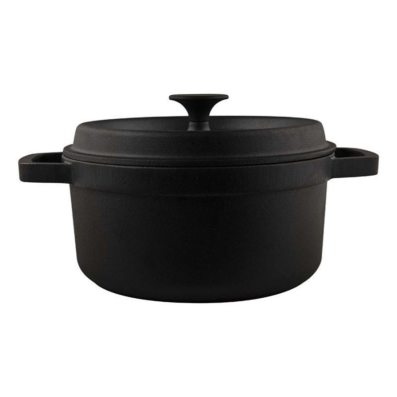 The Windmill Cast Iron BBQ Pan L 3,5L - Zwart - Large