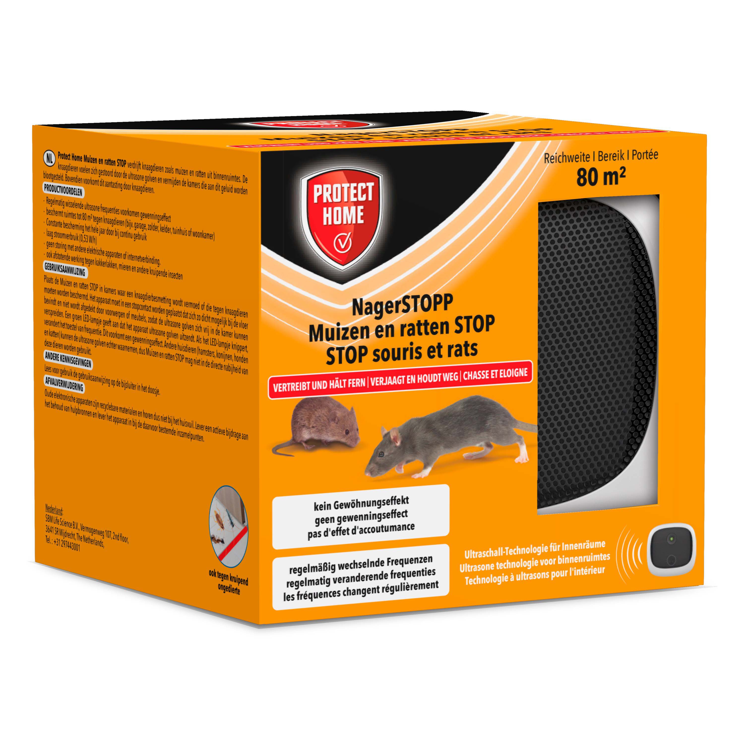 Protect Home Muizen en ratten STOP - Ultrasoon muizenverjager Protect Home Muizen en ratten STOP - Ultrasoon muizenverjager