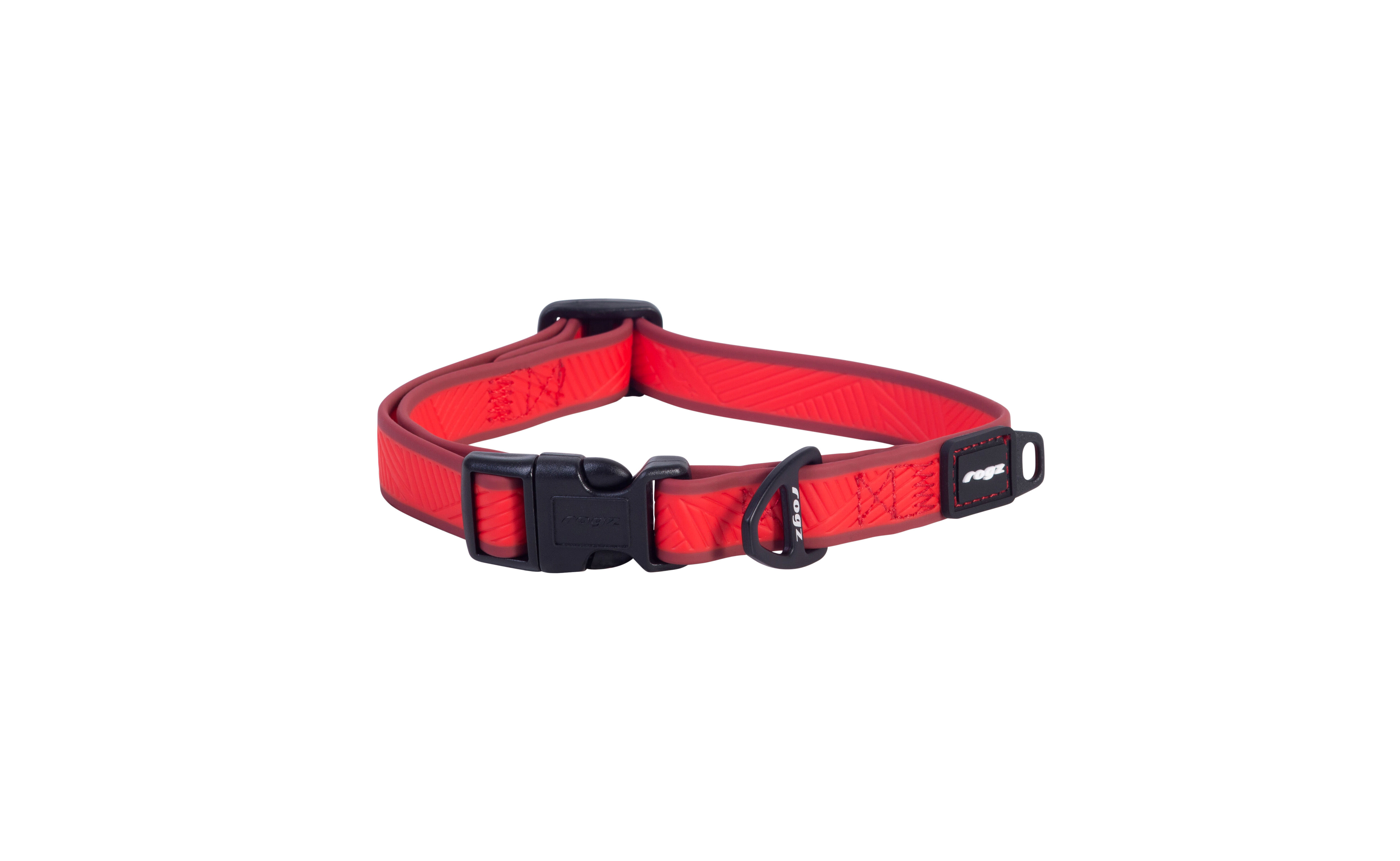 Rogz Beltz Amphibian - Halsband Hond - Rood - M Rogz Beltz Amphibian - Halsband Hond - Rood - M