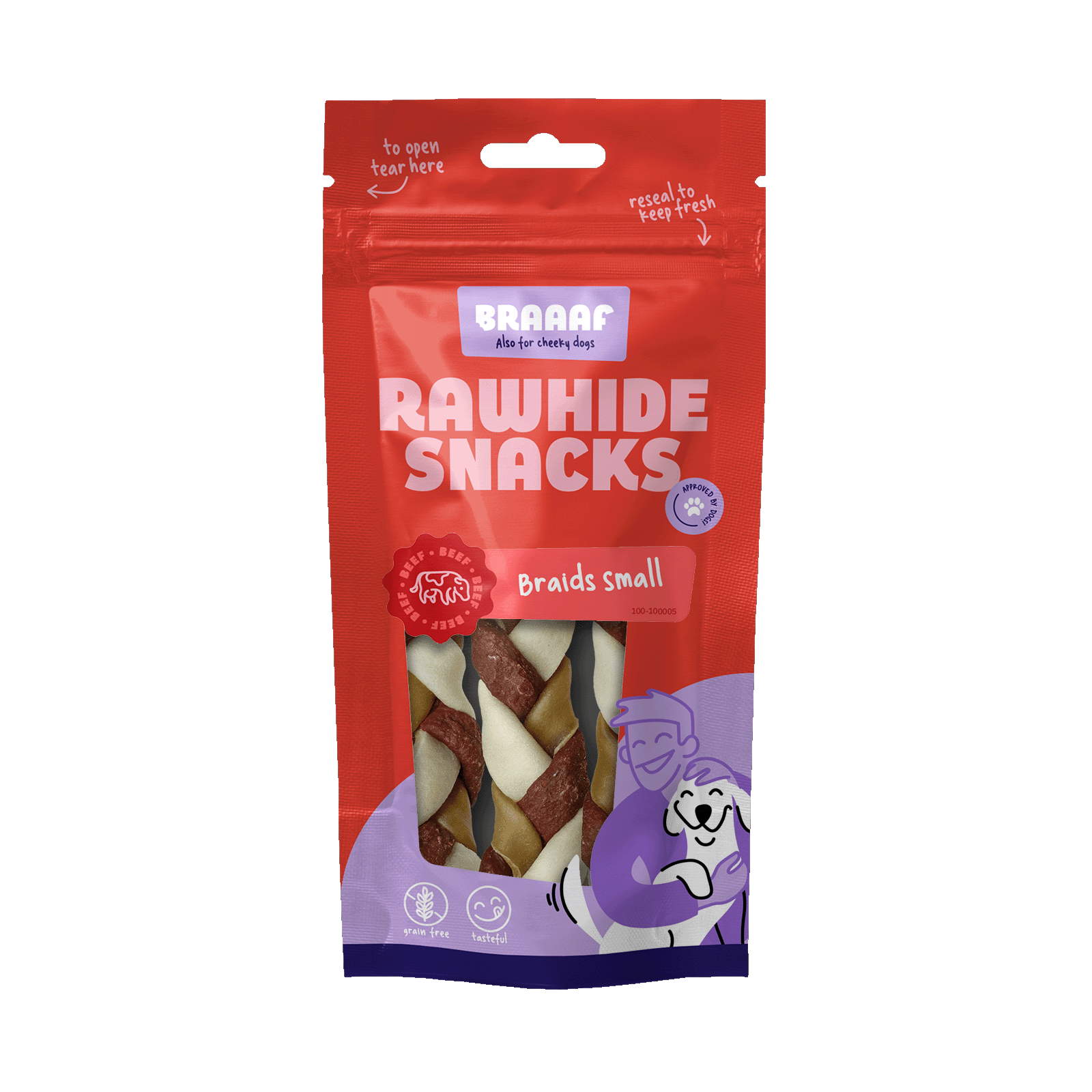 Braaaf Twister Vlecht klein - Hondensnack Braaaf Twister Vlecht klein - Hondensnack