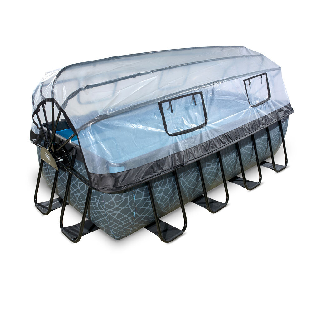 Exit Stone Met Overkapping - Zwembaden - Stone - 100x200x400 cm Exit Stone Met Overkapping - Zwembaden - Stone - 100x200x400 cm
