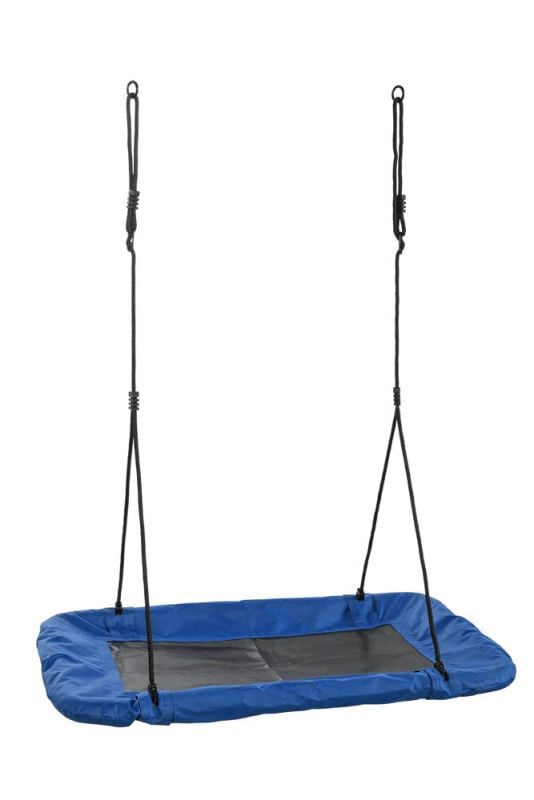 Swing King Canvas Rechthoekig - Nest schommel - Blauw - Canvas|Metaal