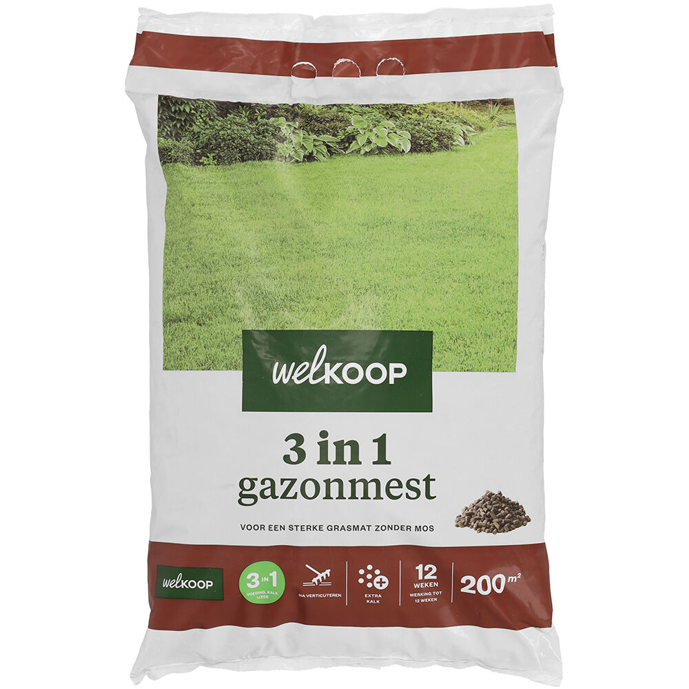 Welkoop - 3 in 1 Gazonmest - 200 m2 - 7.5