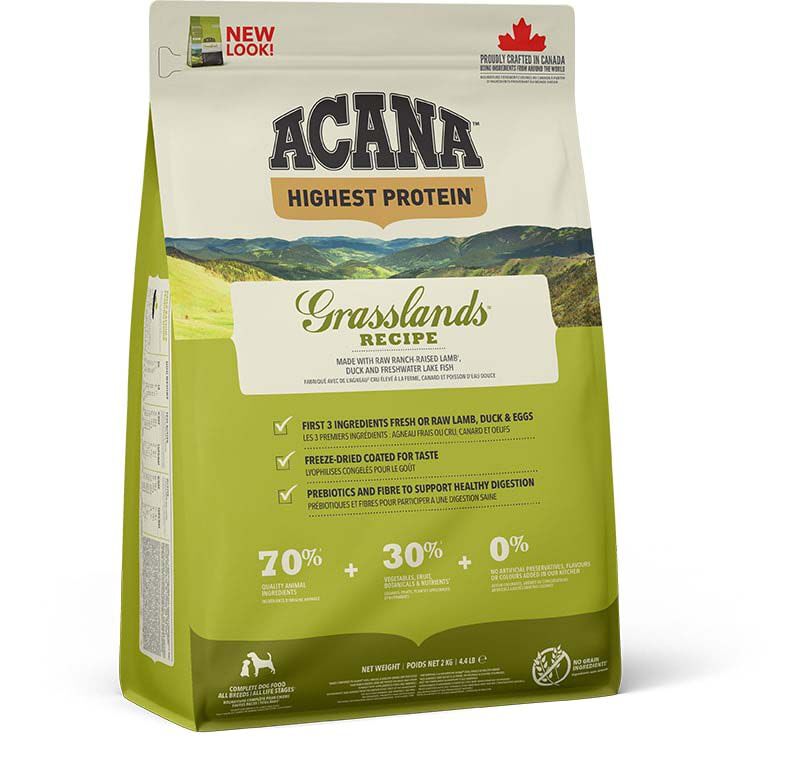 Acana Regionals Grasslands Dog Highest proteïn - Hondenvoer - 2 - eend, lam Acana Regionals Grasslands Dog Highest proteïn - Hondenvoer - 2 - eend, lam