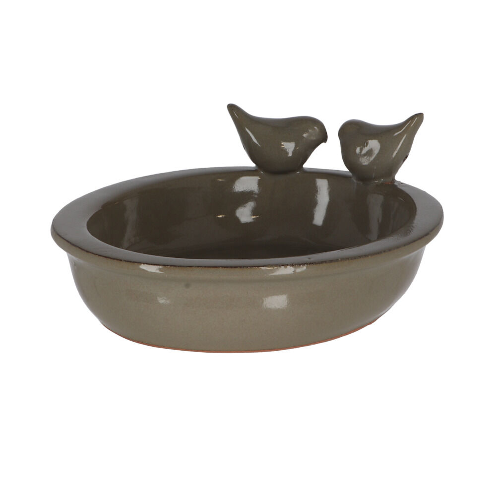Best for Birds - Waterschaal ovaal - 11.00 cm - Grijs - 23.00 cm - Ovaal - 31.00 cm