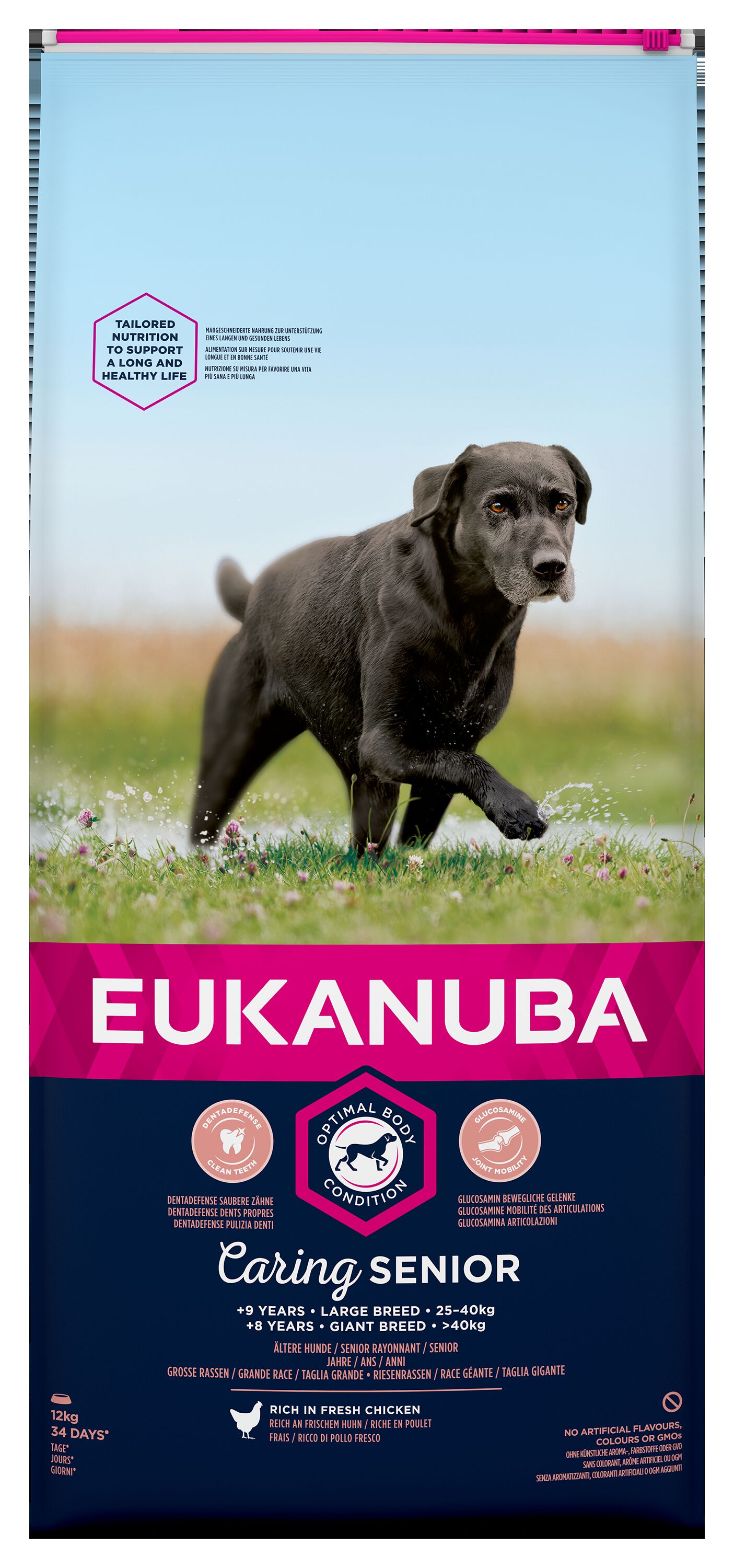 Eukanuba Caring Senior Large Breed - Hondenvoer - Kip - 12 kg