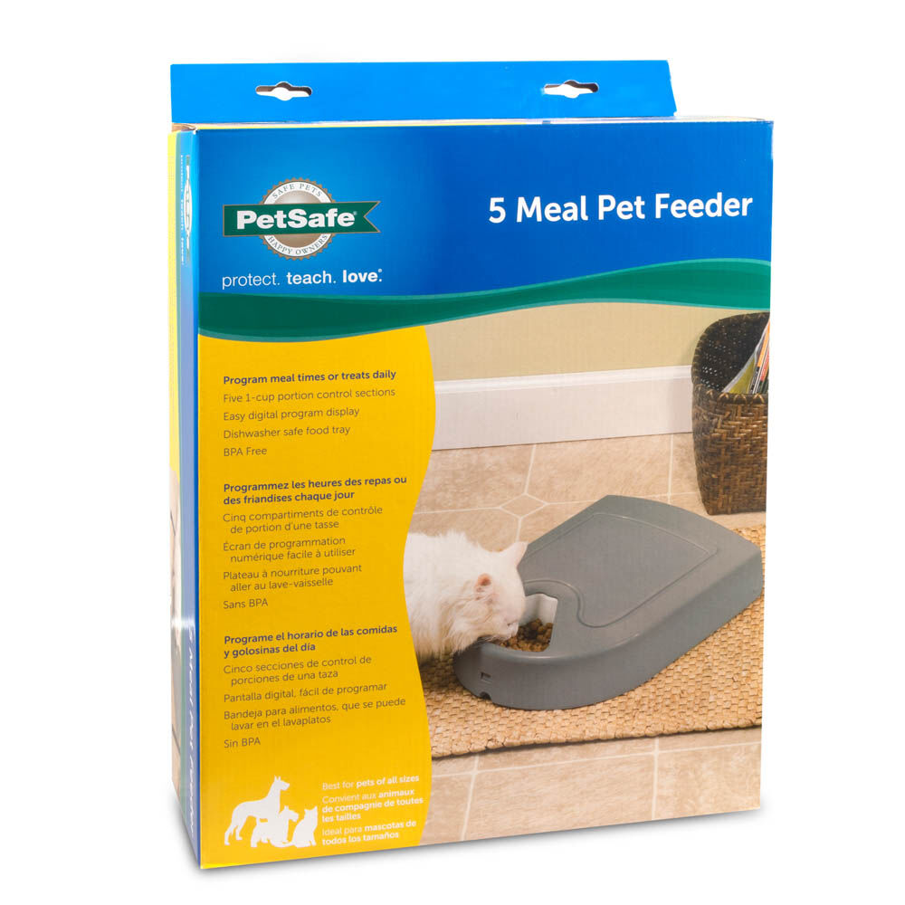 Petsafe - Automatische voerbak voor 5 maaltijden - 11.00 cm - Wit - 40.00 cm - 32.00 cm