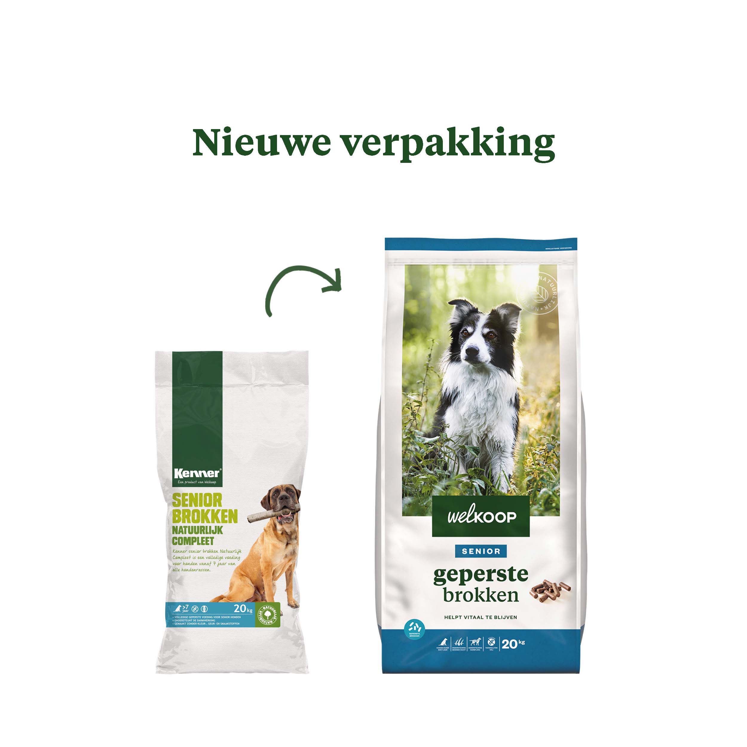 Welkoop Geperste brokken Senior - Hondenvoer - 20.00 - Onbekend