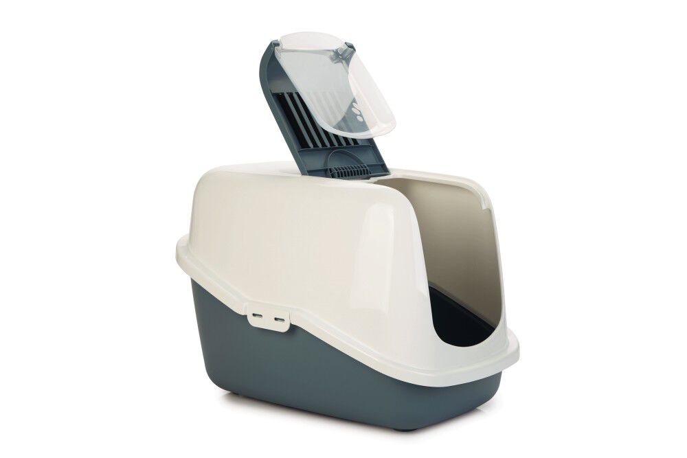 Savic Nestor - Kattenbak - Blauw Wit - 39x39x56 cm