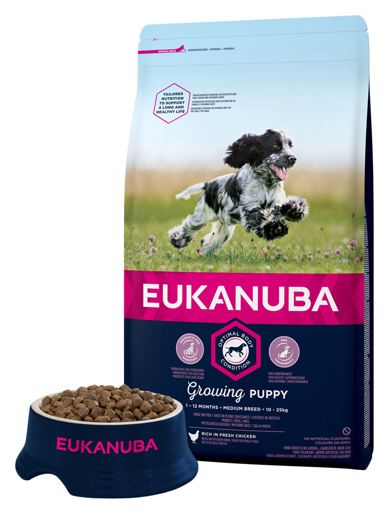 Eukanuba Growing Puppy Medium - Hondenvoer - Kip - 3 kg