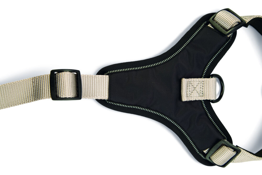 Beeztees Premium Parinca - Y-tuig Hond - grijs - 20 mm - 42 tot 46 cm - 46 cm