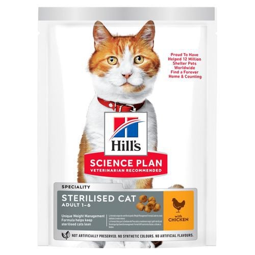 Hill's Science Plan Adult Sterilised Cat - Kattenvoer - Kip - 300 gram
