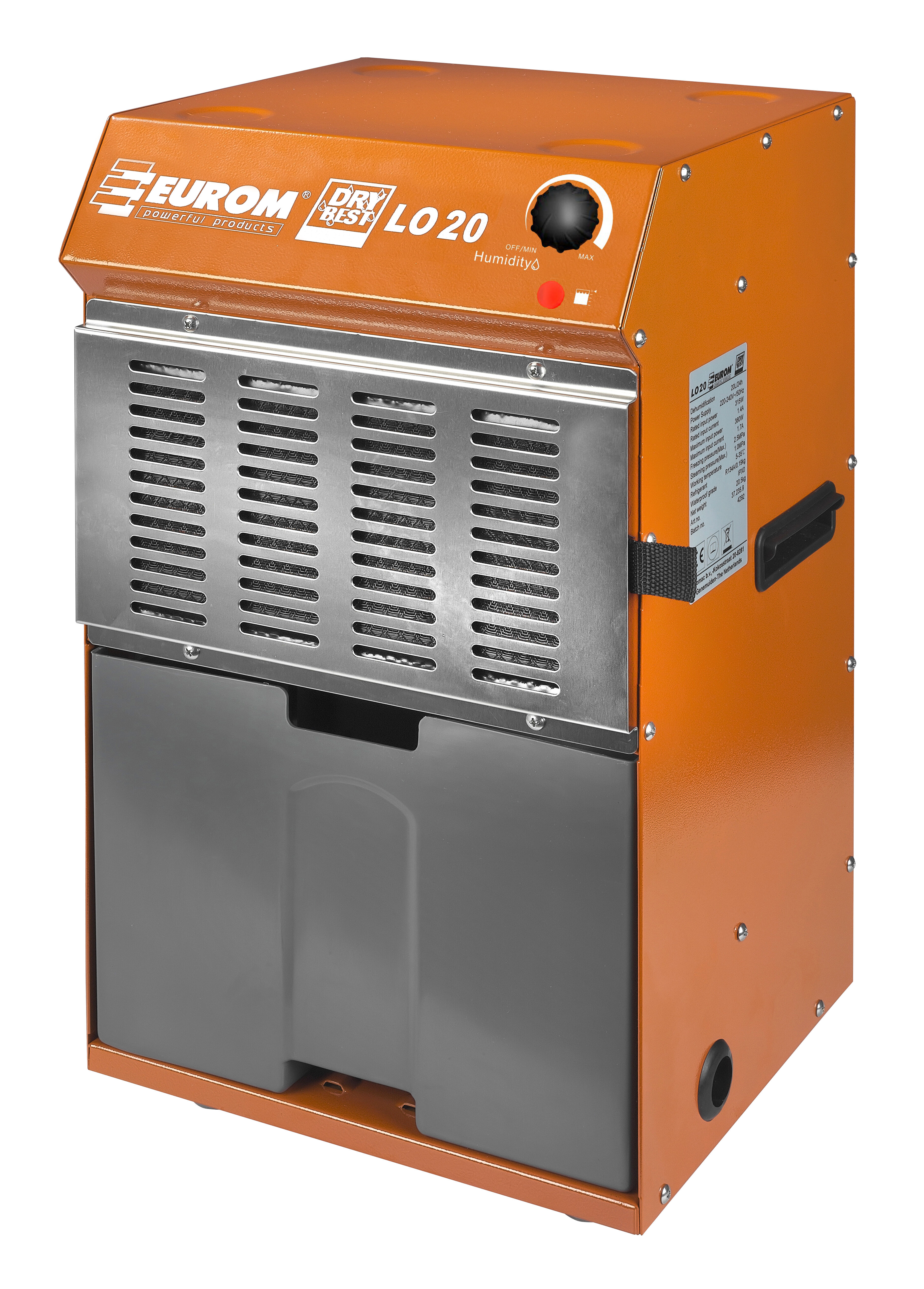 EUROM LO50 - Ontvochtiger - 50 l/24u EUROM LO50 - Ontvochtiger - 50 l/24u