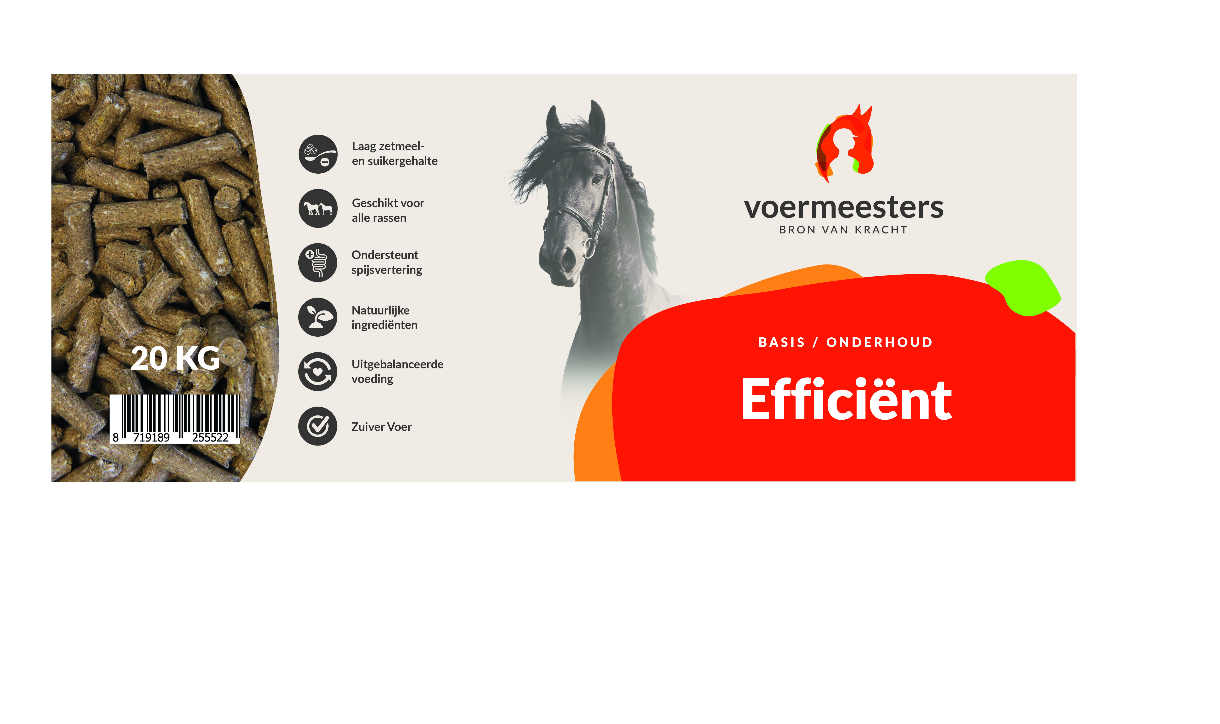 Voermeesters Efficiënt - Basisvoeding - 20 - Zak