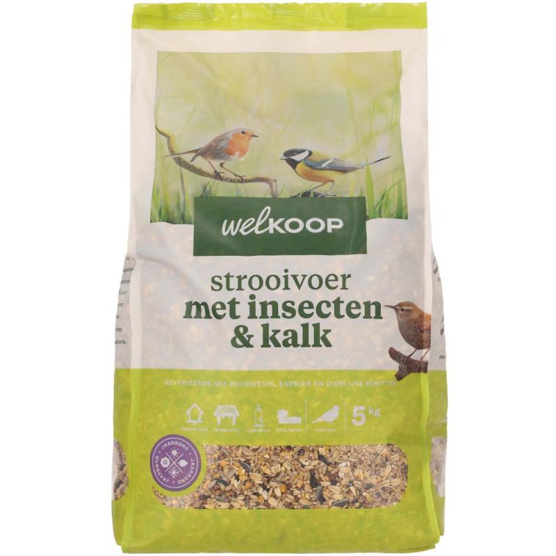 Welkoop - Strooivoer - Tuinvogelvoer - 5 - Kalk, insecten Welkoop - Strooivoer - Tuinvogelvoer - 5 - Kalk, insecten