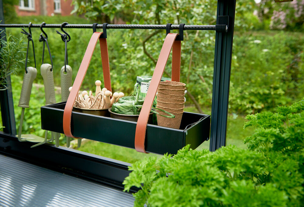 JULIANA Hanging Tray - Kweekschap - 6.00 cm - Zwart - 14.50 cm - 36.00 cm