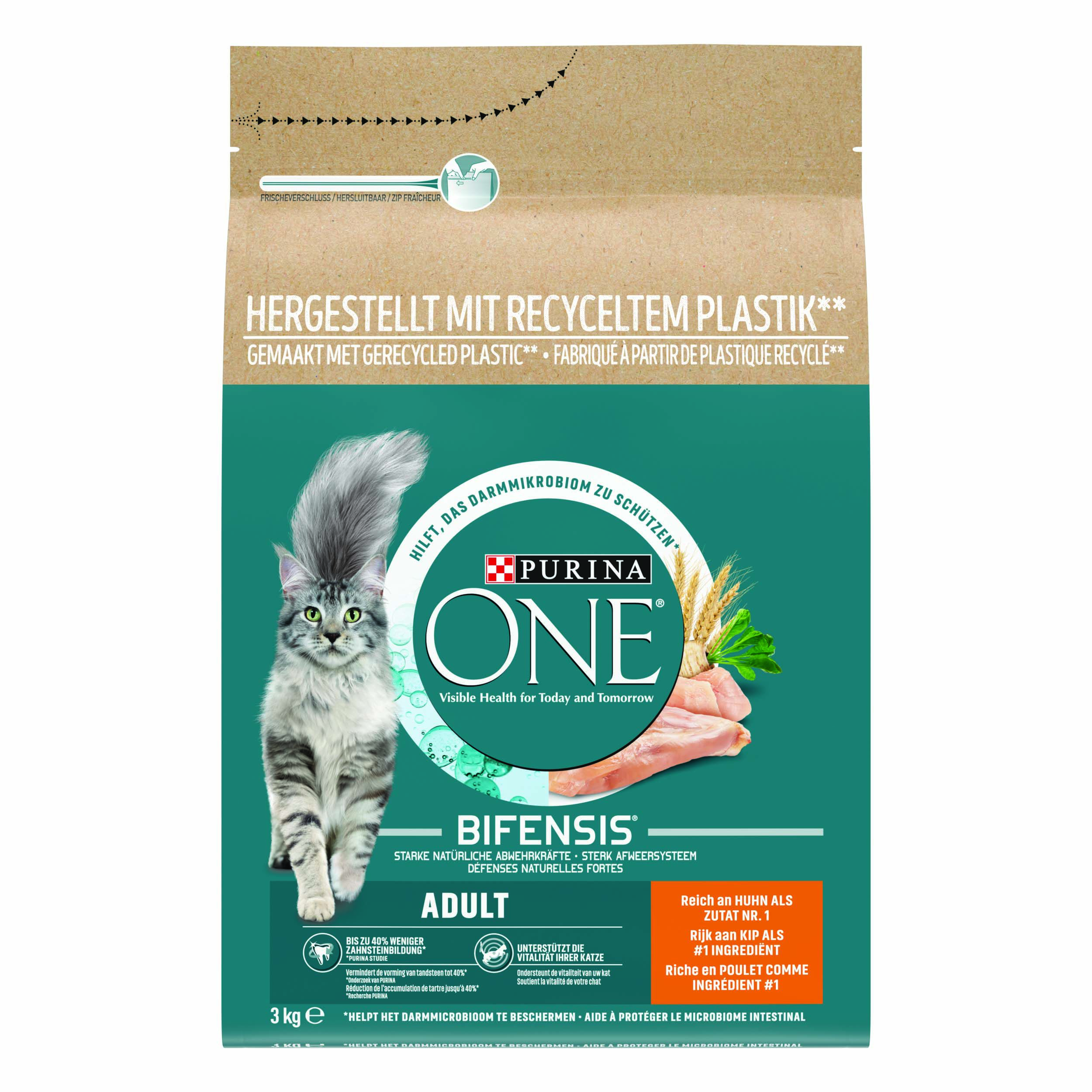 Purina One Adult - Kattenvoer - Kip - 3 kg