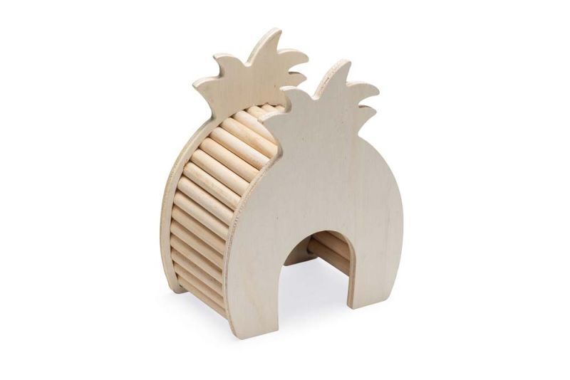 Beeztees Hamsterhuis Ananas - Knaagdierspeelgoed - 18x14x9 cm