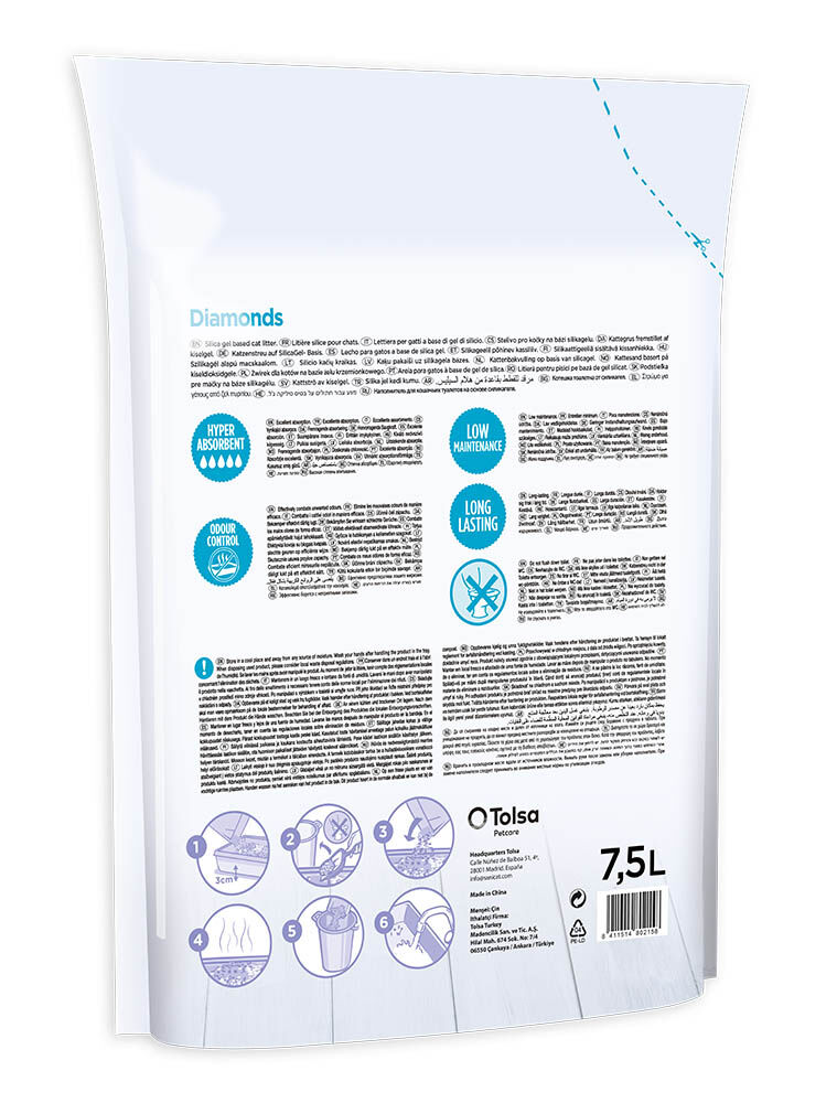 Sanicat Diamonds - Kattenbakvulling - Grof - 7,5 L