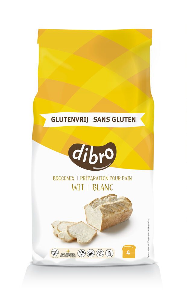 Dibro Wit Broodmix Glutenvrij - Broodmeel Dibro Wit Broodmix Glutenvrij - Broodmeel
