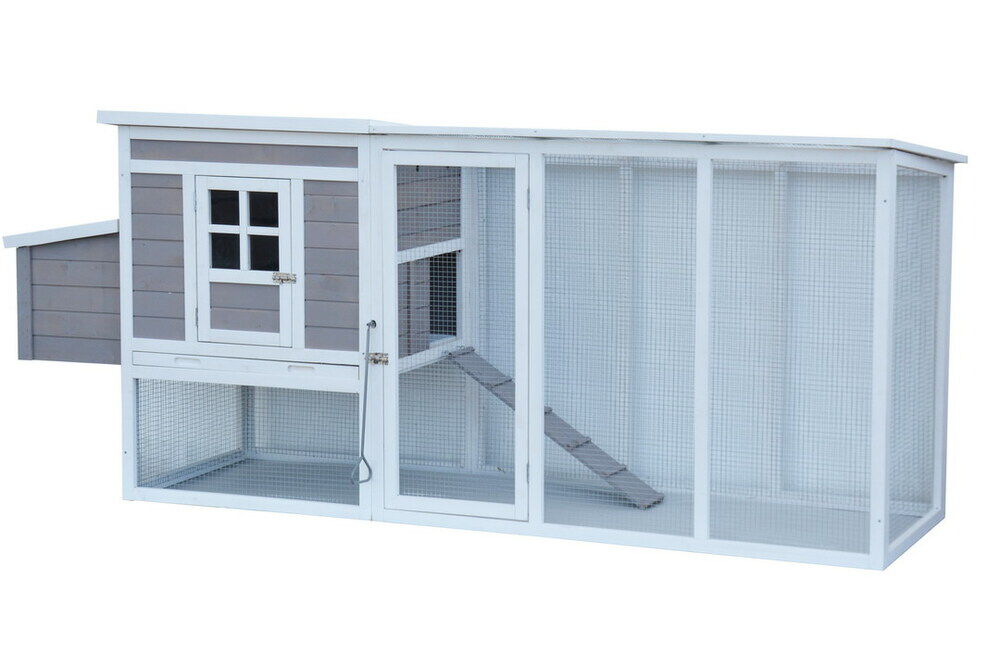 Kippenhok met ren Landal - Wit Taupe