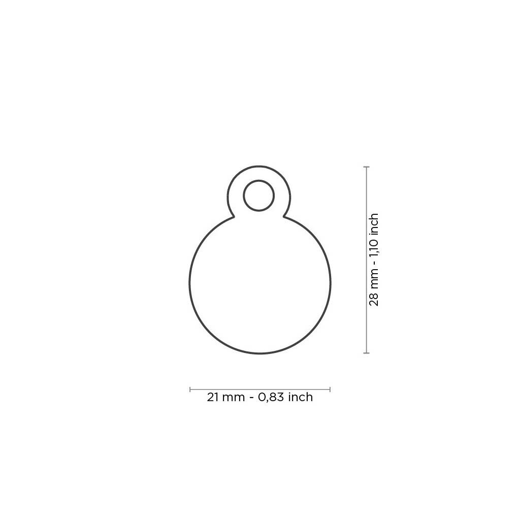 My Family Rond - Hondenpenning - 1.00 cm - roze - 1.00 cm - S - 2.80 cm