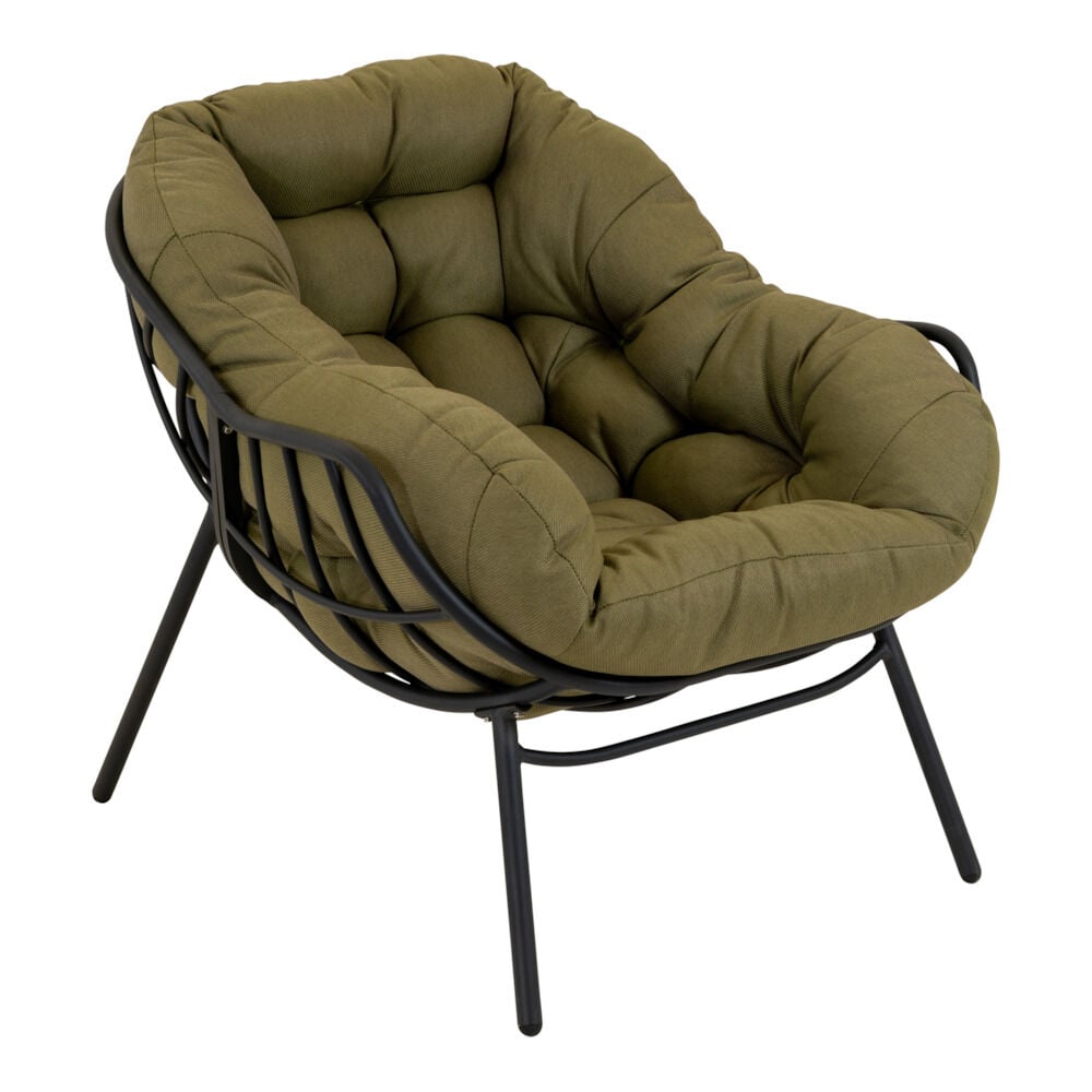 Lesli Living Cozy - Relaxstoel - 1.00 cm - Groen - 101.00 cm - 87.00 cm