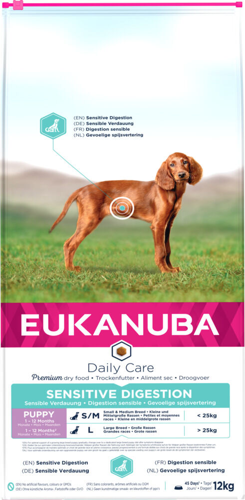 Eukanuba Daily Care Sensitive Digestion Puppy  - Hondenvoer - 12 - kip Eukanuba Daily Care Sensitive Digestion Puppy  - Hondenvoer - 12 - kip
