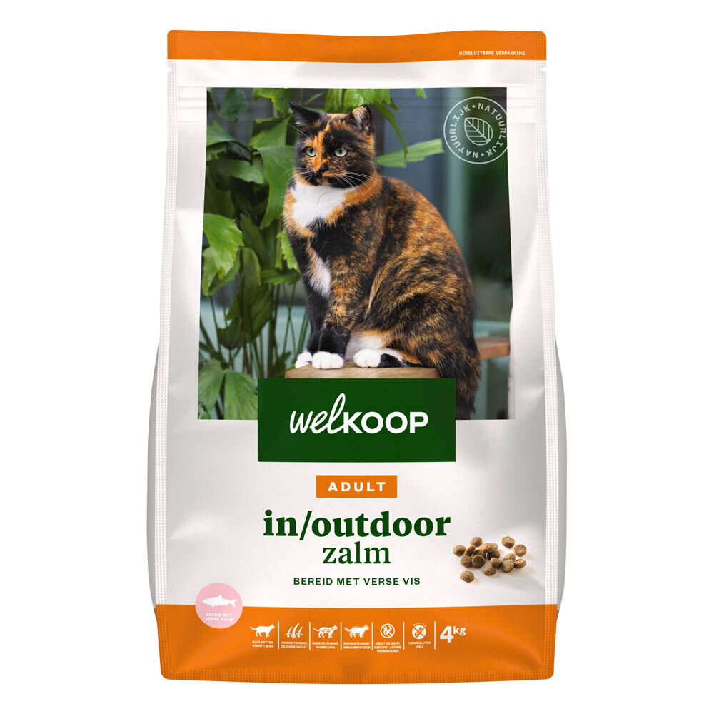 Welkoop Adult in/outdoor - Kattenvoer - 2 - kip, zalm Welkoop Adult in/outdoor - Kattenvoer - 2 - kip, zalm