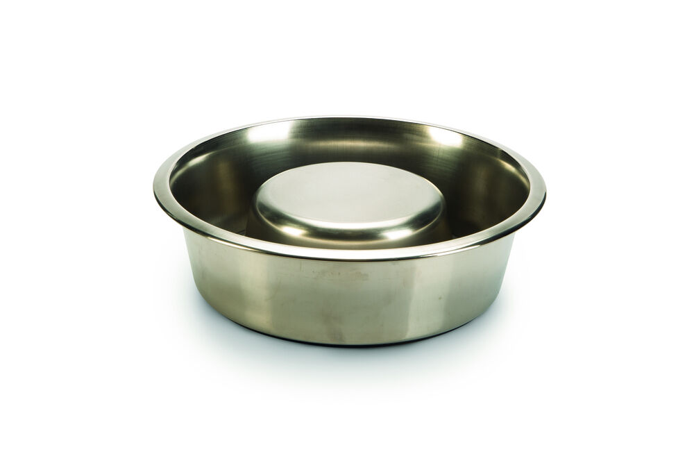 Beeztees Anti-Schrokbak RVS - Voerbak - Zilver - 20 cm - M Beeztees Anti-Schrokbak RVS - Voerbak - Zilver - 20 cm - M