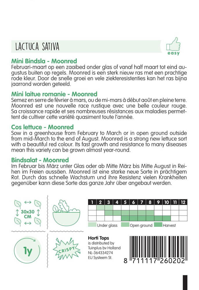 Horti Tops Moonred - Mini Bindsla