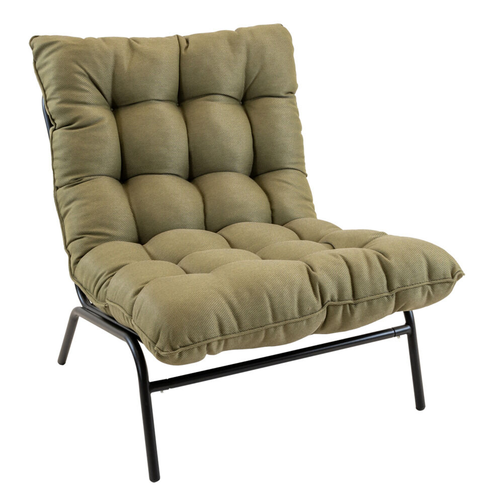 Lesli Living Zenzi - Relaxstoel - 1.00 cm - Groen - 78.00 cm - 70.00 cm
