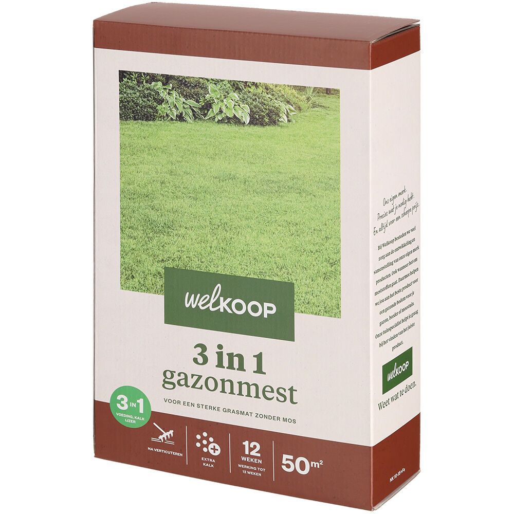 Welkoop - 3 in 1 Gazonmest - 50 m² - 2 kg