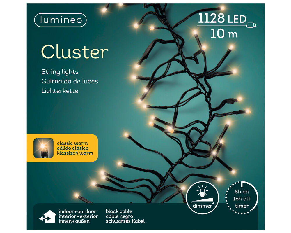 Lumineo Clusterverlichting - Kerstverlichting - 1128 - 18.8 cm - Klassiek warm wit