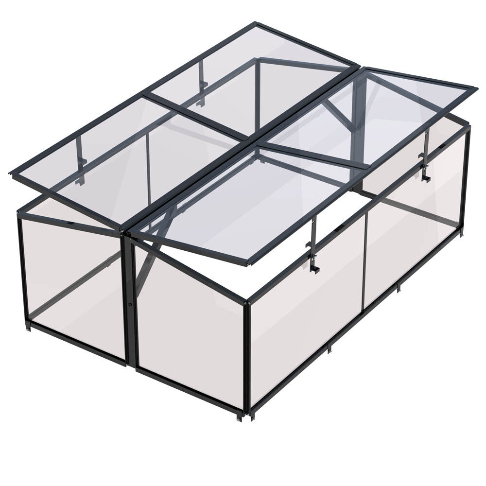 Royal Well Parsly Planter - Broeikas - 80.00 cm - Zwart - Veiligheidsglas - 120.00 cm - 46.00 cm