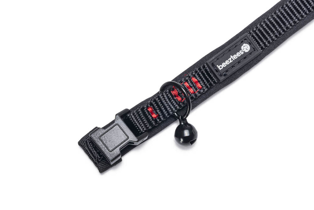 Beeztees Parinca - Kattenhalsbandje - 30 cm - Zwart - 10 mm