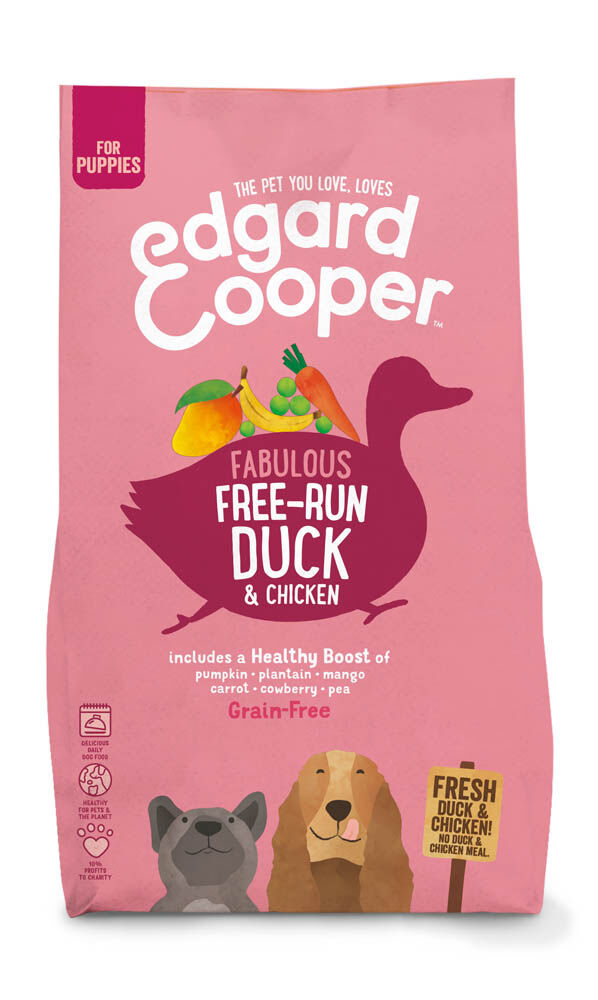 Edgard & Cooper Puppy - Hondenvoer - Eend - Kip - 2,5 kg