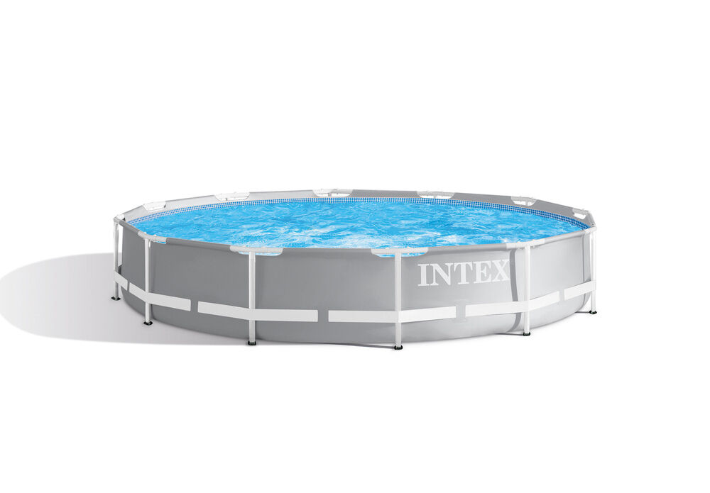 Intex Prism Frame Pool Set - Zwembad - Grijs - 76x366x76 cm - 366 cm Intex Prism Frame Pool Set - Zwembad - Grijs - 76x366x76 cm - 366 cm