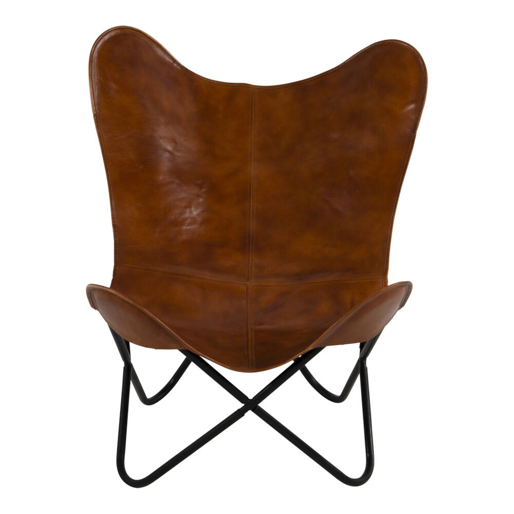 Lesli Living Buffalo - Relaxstoel - 1.00 cm - Bruin - 75.00 cm - 75.00 cm