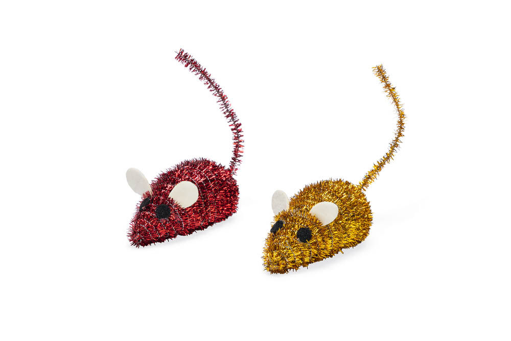 Beeztees Muizen - Kerst kattenspeeltje - 4.00 cm - Multi - 7.00 cm - 4.00 cm