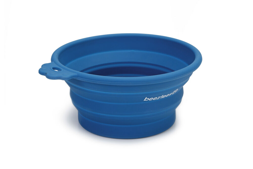 Beeztees Inklapbaar - Eetbak - 7.00 cm - Blauw - 15.00 cm - 17.00 cm