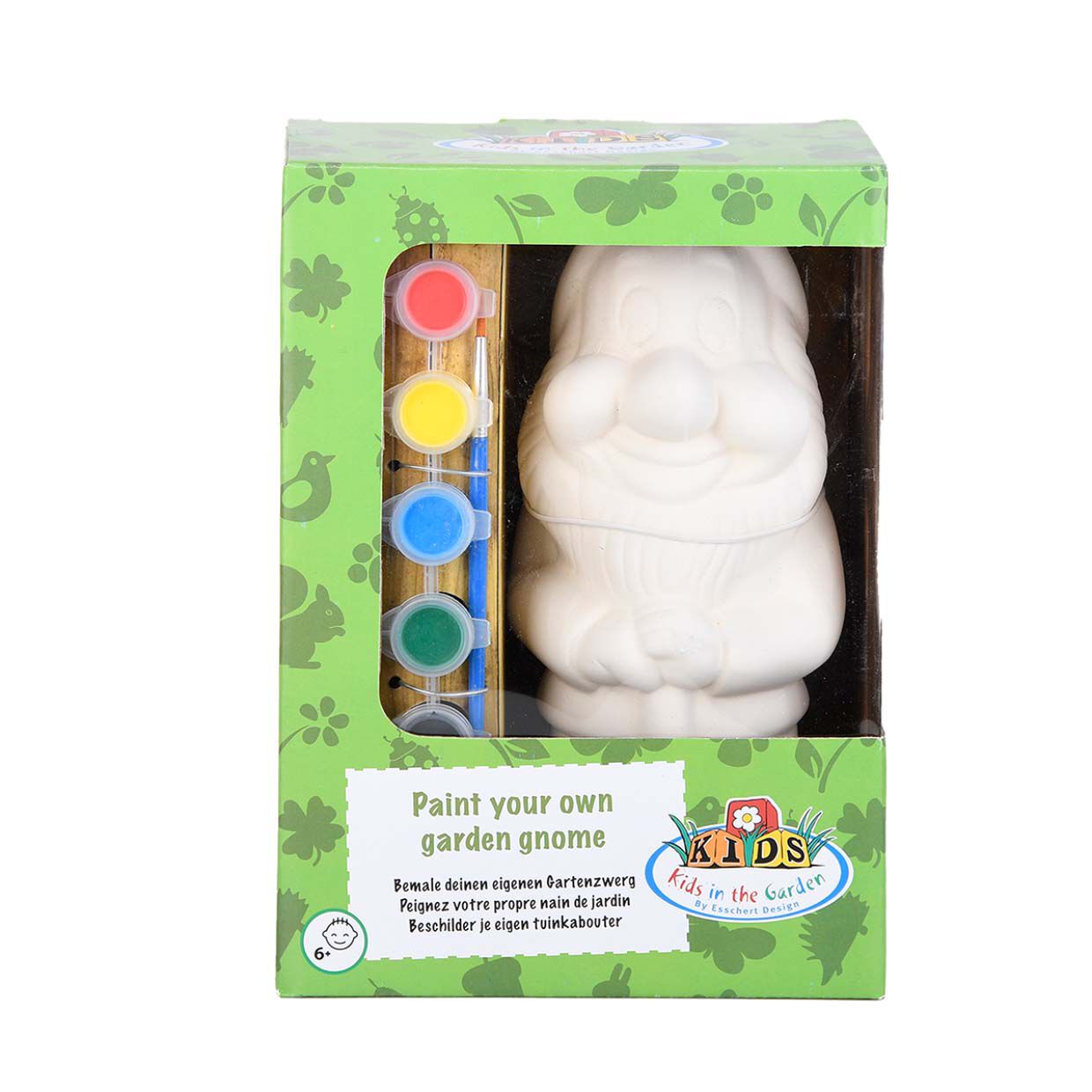 Esschert Design Verf-het-zelf - Kabouter - Wit